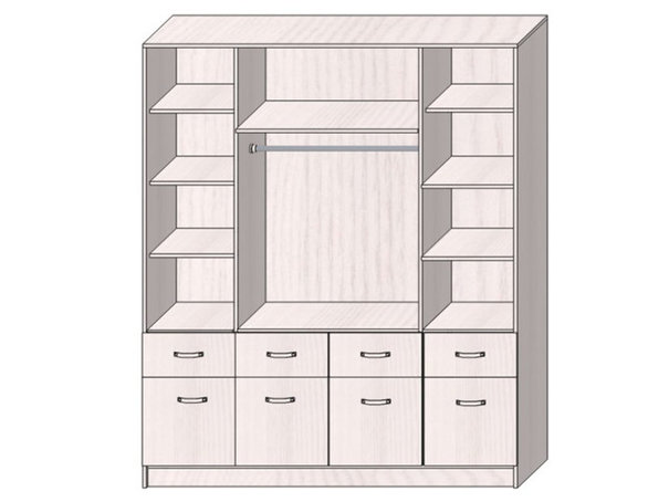 Престиж 4.4.4 шкаф распашной