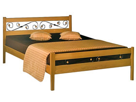 Владлена 2 кровать из натурального дерева (ковка)