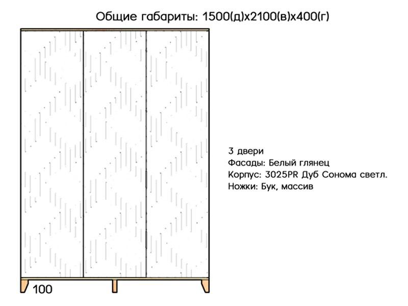 Шкаф распашной Сканди 11